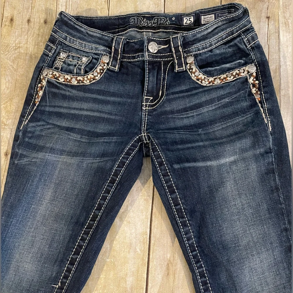 Miss Me Women's Boot Cut Jeans - Indigo 25 - Picture 3 of 16